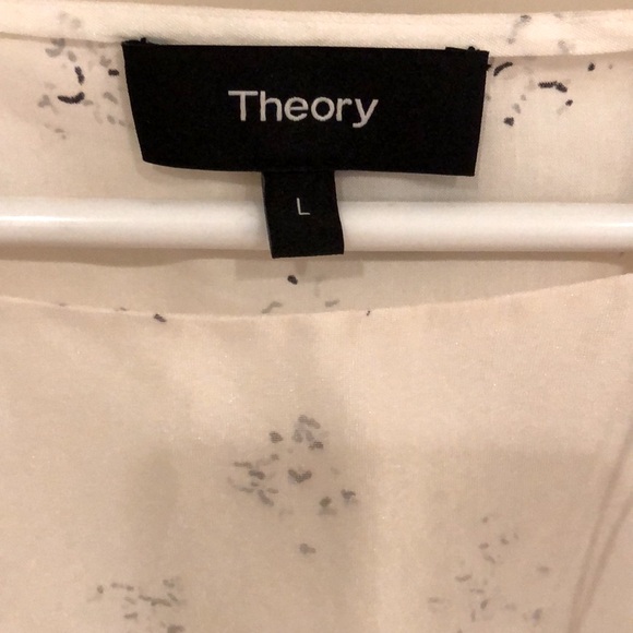 Theory A-line Silk Blend Sleeveless Top With Sheer Overlay NWT Elegant! - Picture 2 of 7